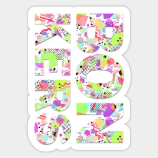 BONKERS! Geometric Sticker